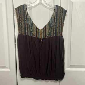 Free People Embroidered Tank top